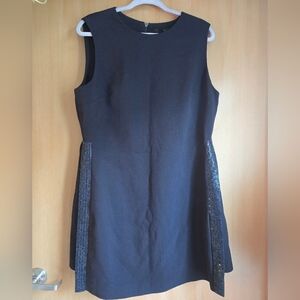 Ted Baker London Beaded Sequin Side A-line Mini Dress Navy Womens Size 14/16